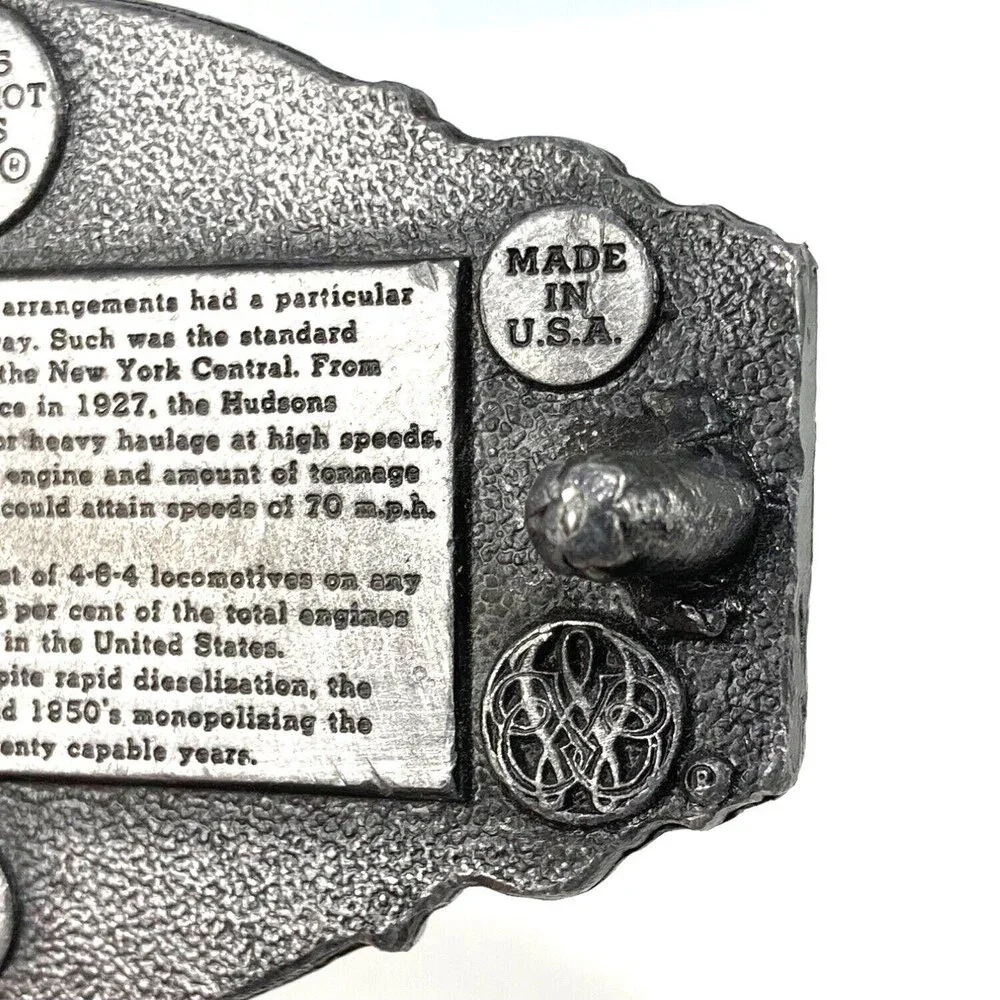 Belt Buckle 1985 New York Central Freight 4-6-4 Train Engine Hudson Steam Engine